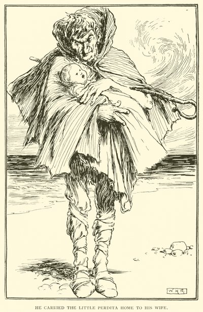 Er brachte die kleine Perdita zu seiner Frau nach Hause von William Heath Robinson