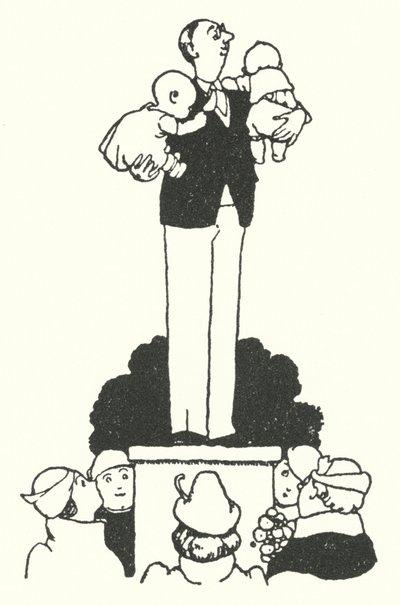 Wie man ein perfekter Ehemann wird (Litho) von William Heath Robinson