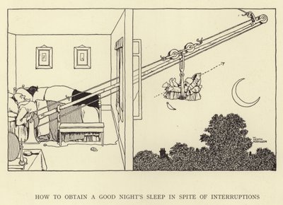 Wie man trotz Unterbrechungen eine gute Nachtruhe bekommt von William Heath Robinson