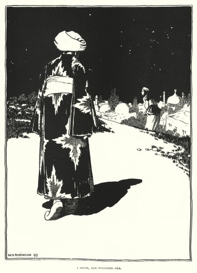 Ich erhob mich und folgte ihr (Gravur) von William Heath Robinson