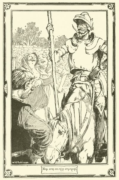 Illustration für Don Quijote von William Heath Robinson