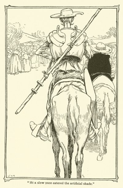 Illustration für Don Quijote von William Heath Robinson