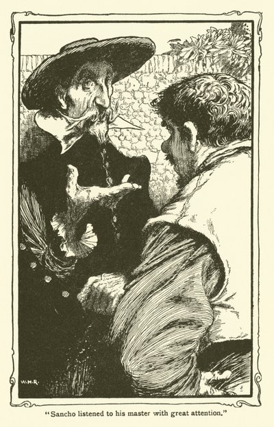 Illustration für Don Quijote von William Heath Robinson