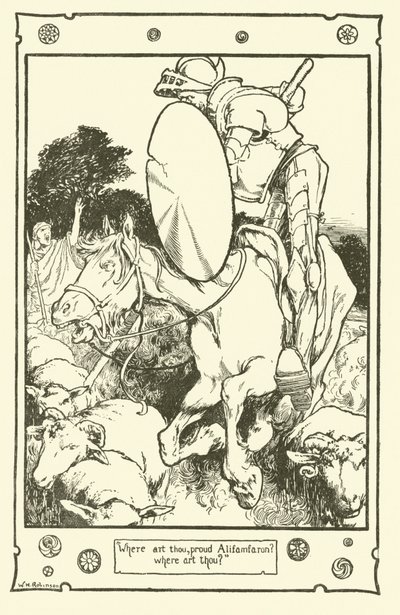Illustration für Don Quijote von William Heath Robinson