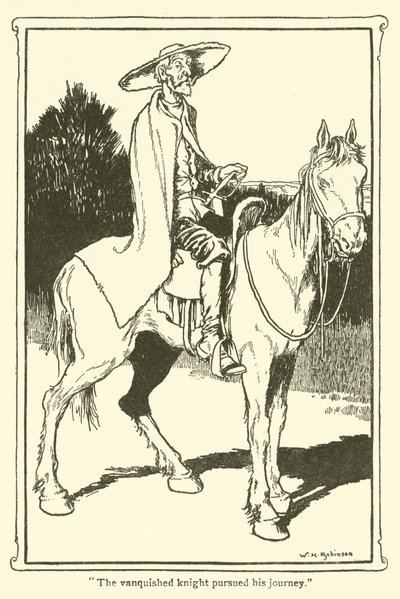 Illustration für Don Quijote von William Heath Robinson