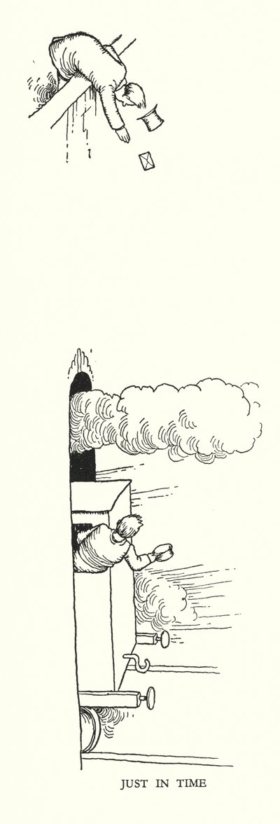 Illustration für Railway Ribaldry von W Heath Robinson von William Heath Robinson
