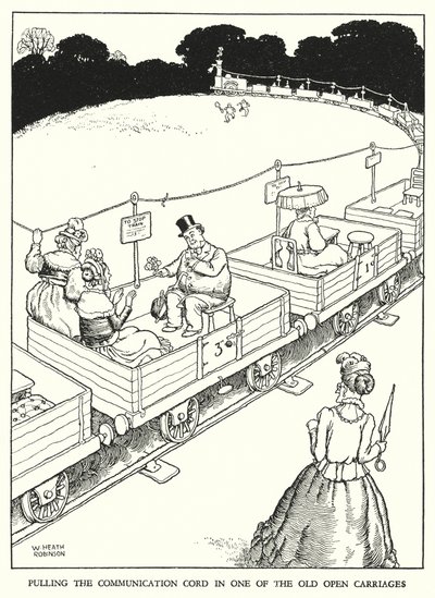 Illustration für Railway Ribaldry von W Heath Robinson von William Heath Robinson