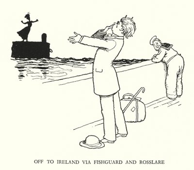 Illustration für Railway Ribaldry von W Heath Robinson (Lithographie) von William Heath Robinson