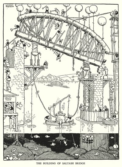 Illustration für Railway Ribaldry von W Heath Robinson von William Heath Robinson
