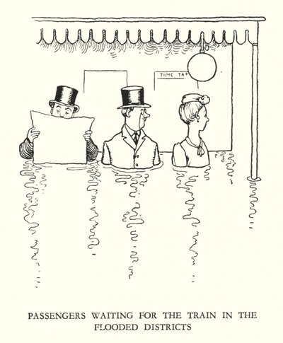 Illustration für Railway Ribaldry von W Heath Robinson von William Heath Robinson