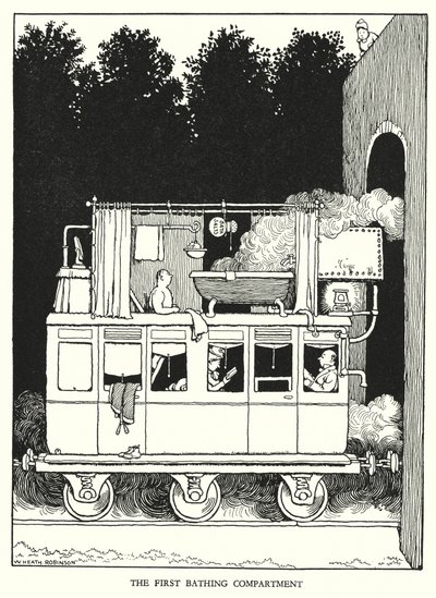 Illustration für Railway Ribaldry von W Heath Robinson von William Heath Robinson