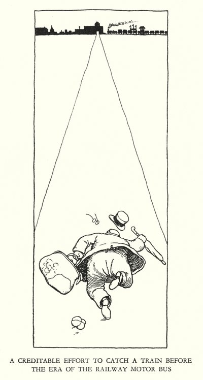 Illustration für Railway Ribaldry von W Heath Robinson von William Heath Robinson