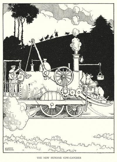 Illustration für Railway Ribaldry von W Heath Robinson von William Heath Robinson