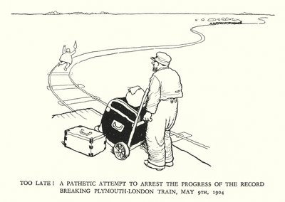 Illustration für Railway Ribaldry von W Heath Robinson von William Heath Robinson