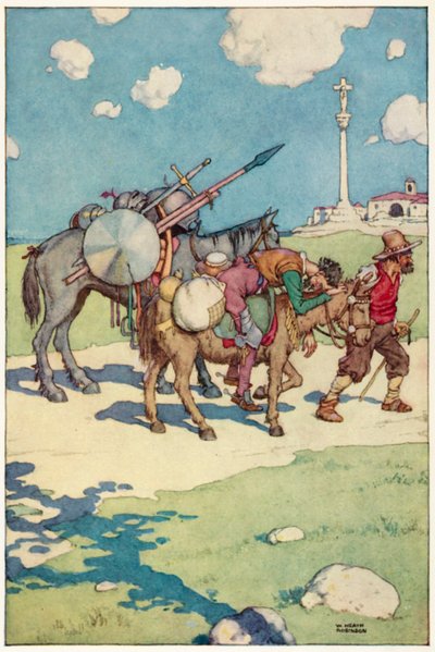 Illustration zu Don Quijote von William Heath Robinson