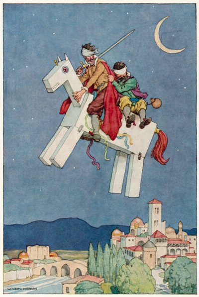 Illustration für Die Abenteuer des Don Quijote (Farblithografie) von William Heath Robinson