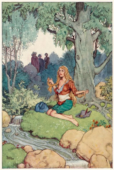 Illustration für Die Abenteuer des Don Quijote (Farblithografie) von William Heath Robinson
