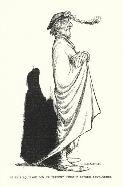 In dieser Ausstattung stellte er sich Pantagruel vor von William Heath Robinson