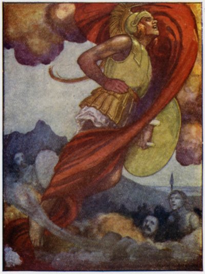 Mars, wie eine Gewitterwolke, stieg zum Olymp auf von William Heath Robinson