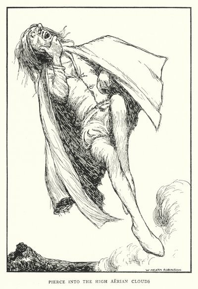 Dringe in die hohen luftigen Wolken ein von William Heath Robinson