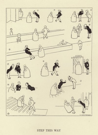 Treten Sie hier entlang von William Heath Robinson
