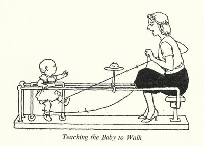Dem Baby das Laufen beibringen von William Heath Robinson