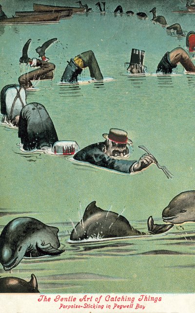 Die sanfte Kunst des Fangens - Schweinswalstechen in Pegwell Bay von William Heath Robinson