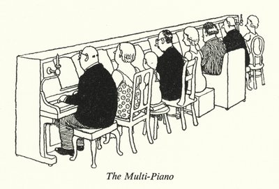 Das Multi-Klavier von William Heath Robinson