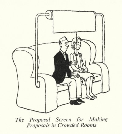 Der Vorschlagsbildschirm für Anträge in überfüllten Räumen von William Heath Robinson
