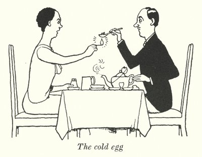 Das kalte Ei (Litho) von William Heath Robinson