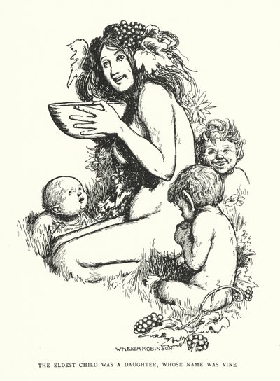 Das älteste Kind war eine Tochter, deren Name Vine war von William Heath Robinson