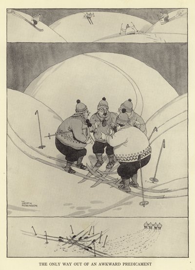 Der einzige Ausweg aus einer unangenehmen Lage von William Heath Robinson