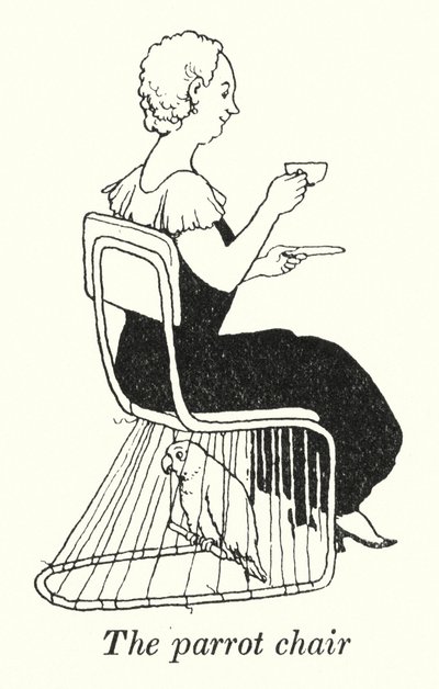 Der Papageienstuhl von William Heath Robinson