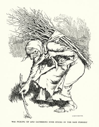 Sammelte einige Stöcke im besagten Wald von William Heath Robinson
