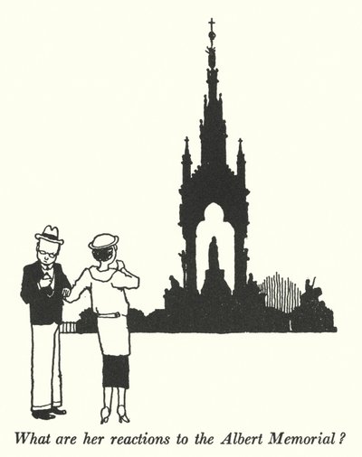 Was sind ihre Reaktionen auf das Albert Memorial? von William Heath Robinson