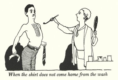 Wenn das Hemd nicht aus der Wäsche zurückkommt von William Heath Robinson