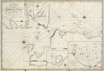 Navigation durch die Sundastraße nach Batavia von William Heather