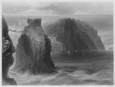 Carrick-a-Rede, County Antrim (Stich) von William Henry (after) Bartlett
