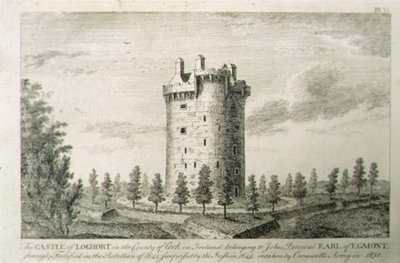 Castle Howel, Baronie von Kells, County Kilkenny, Irland, aus 
