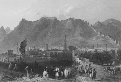 Antiochia, auf dem Weg von Suadeah von William Henry Bartlett