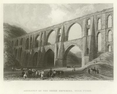 Aquädukt der Kaiser, nahe Pyrgo, Türkei von William Henry Bartlett