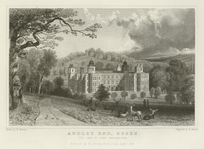 Audley End, Essex, der Sitz von Lord Braybrooke von William Henry Bartlett