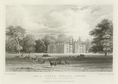 Bell House, Aveley, Essex, Sitz von Sir T B Lennard, Baronet von William Henry Bartlett