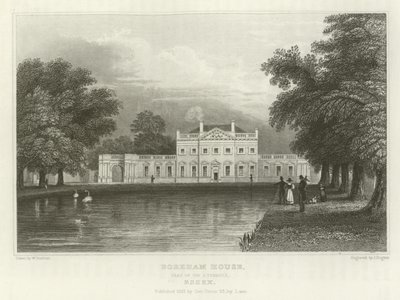 Boreham House, Sitz von Sir J Tyrrell, Essex von William Henry Bartlett