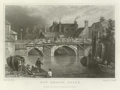 Bow Bridge, Essex von William Henry Bartlett