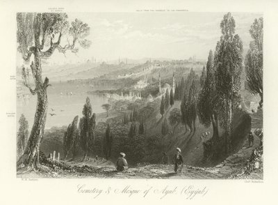 Friedhof und Moschee von Ayub, Konstantinopel von William Henry Bartlett