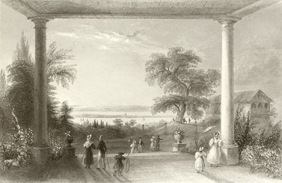 Stadt und See von Konstanz, vom Schloss Wolfsberg von William Henry Bartlett