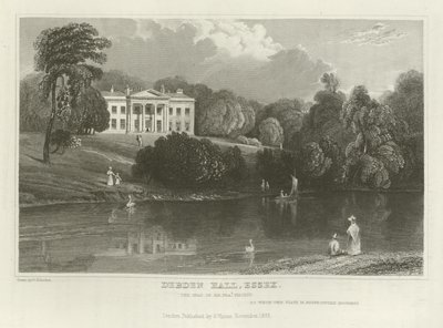 Debden Hall, Essex, der Sitz von Sir Francis Vincent von William Henry Bartlett
