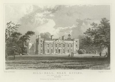 Hill-Hall, bei Epping, der Sitz von Sir William Smyth, Essex von William Henry Bartlett