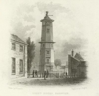 Leuchtturm, Harwich von William Henry Bartlett
